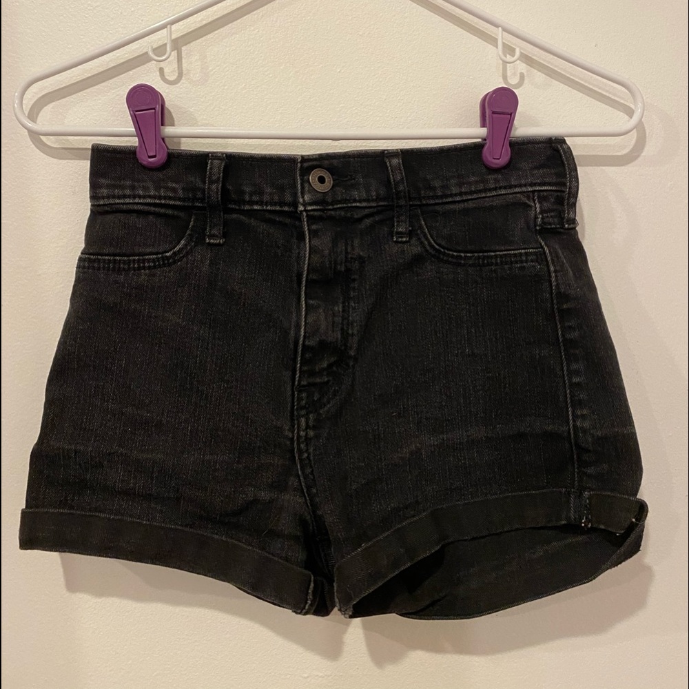 black abercrombie kids shorts
